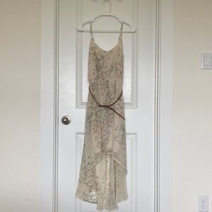 Love21 (Forever 21) spring floral high low dress with belt